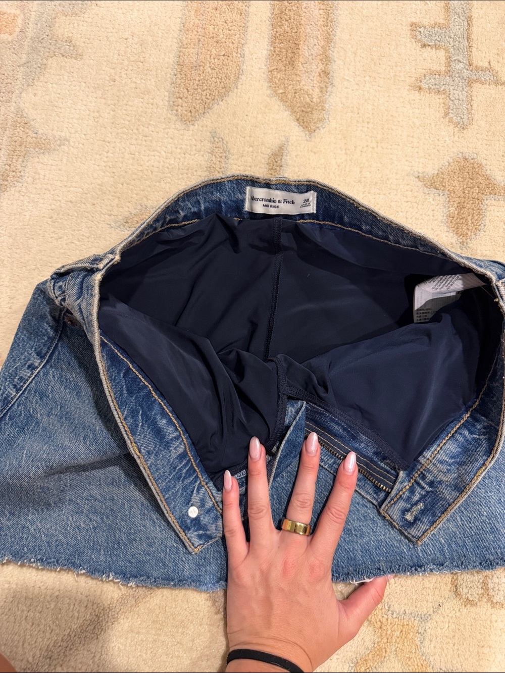 Abercrombie & Fitch Denim Mini Skort NWT - Picture 3 of 3